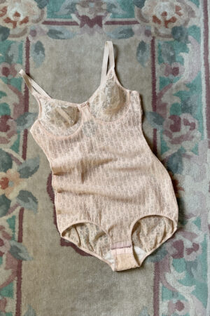 Christian Dior 1990s Monogram Mesh Bodysuit (34B/32C/XS–S)