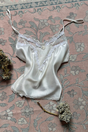Vintage 1990s Ivory Satin Camisole (S–M)