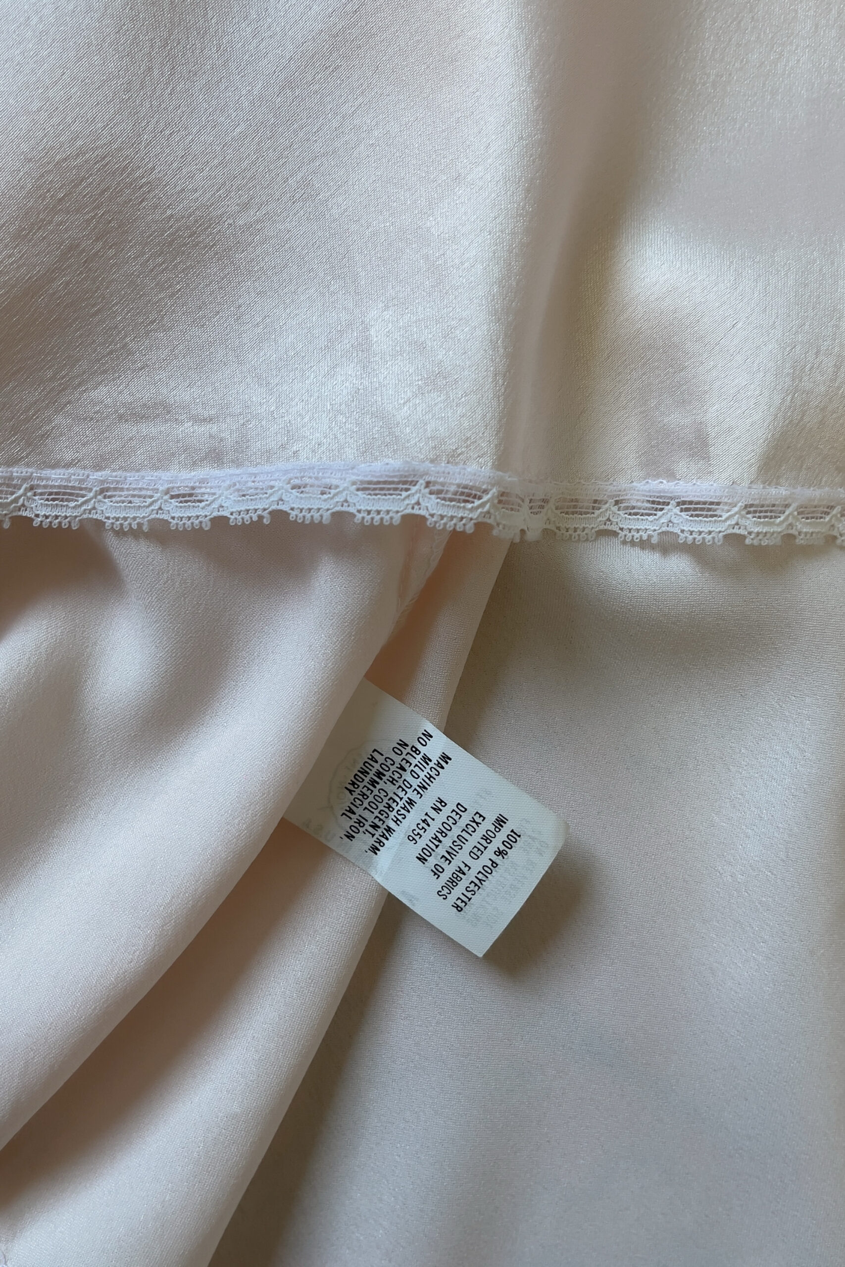 Vintage 1980s Blush Pink Satin Slip Gown (L) - Image 22