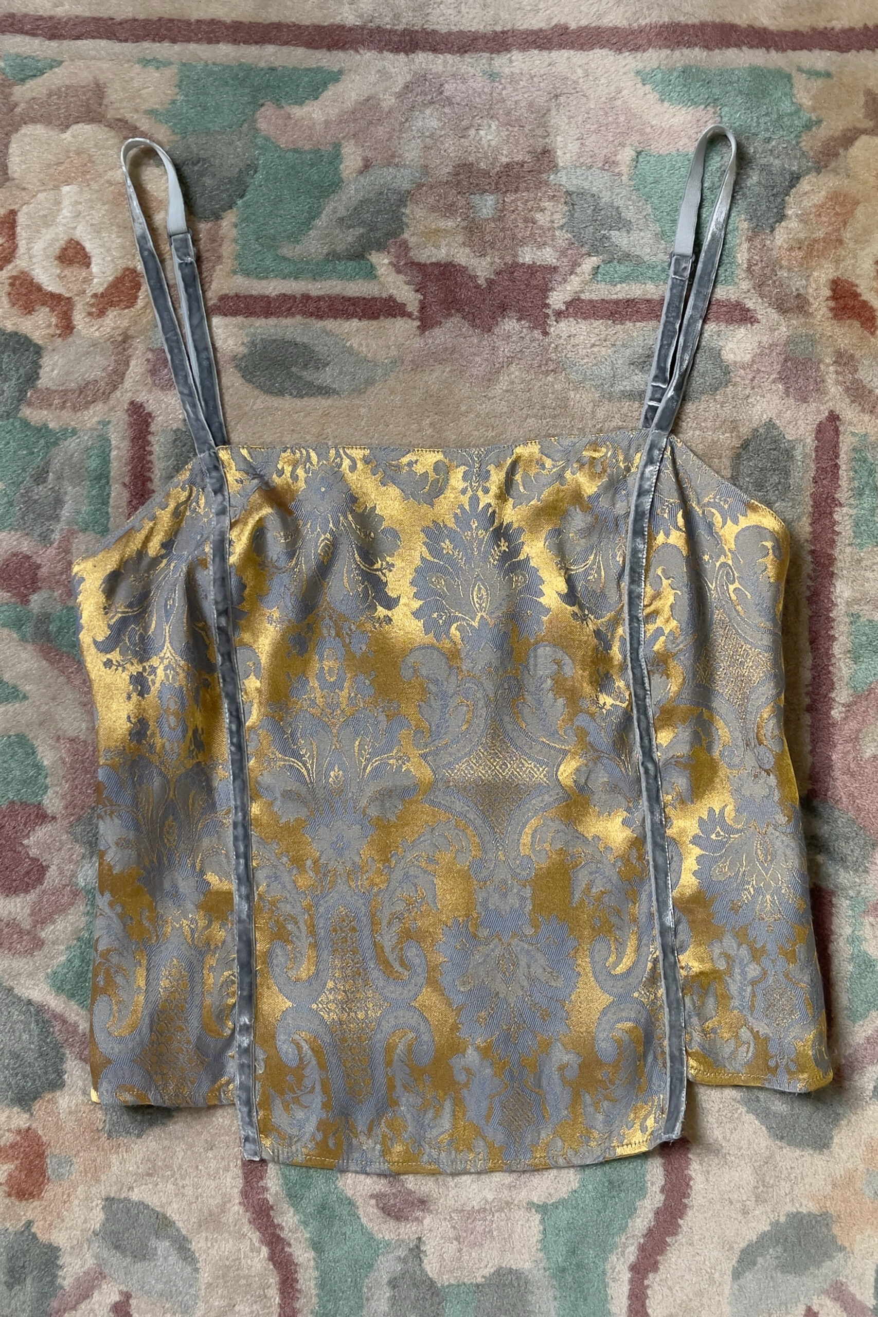 Vintage 1990s Jacquard Damask Camisole (S) - Image 2