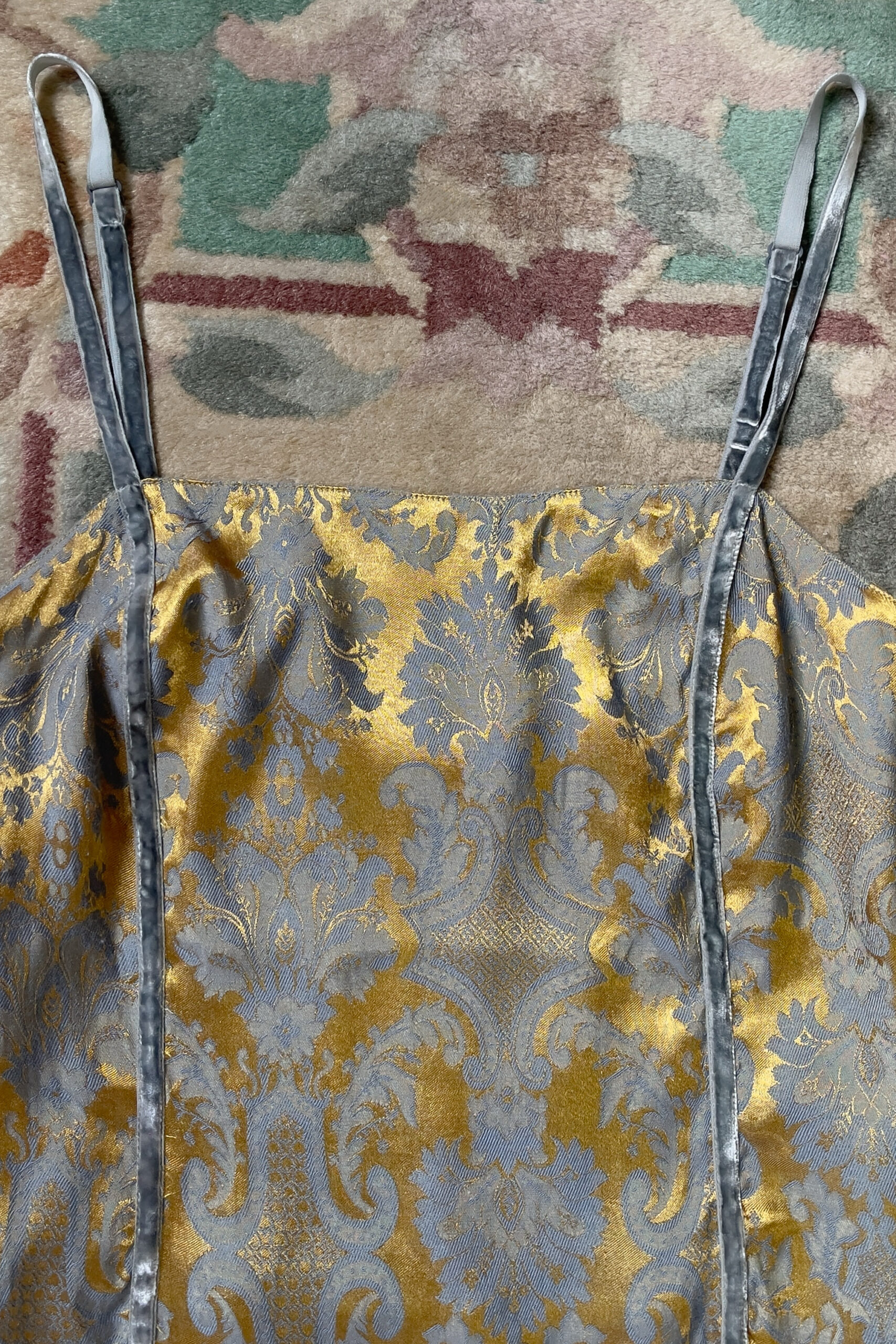 Vintage 1990s Jacquard Damask Camisole (S) - Image 3