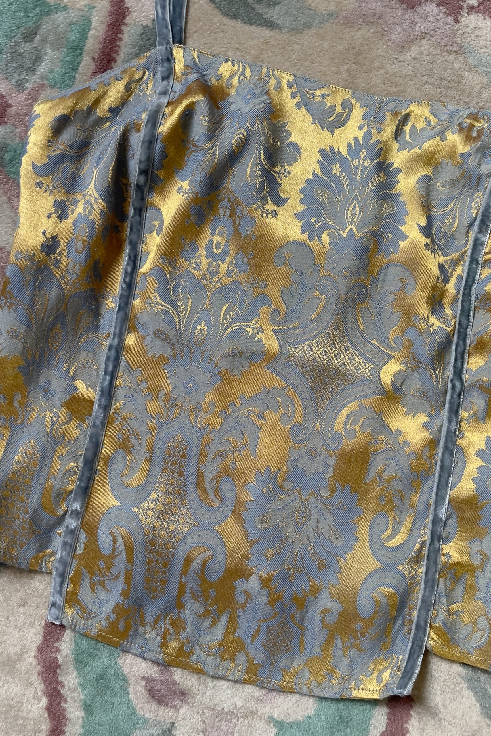 Vintage 1990s Jacquard Damask Camisole (S) - Image 4