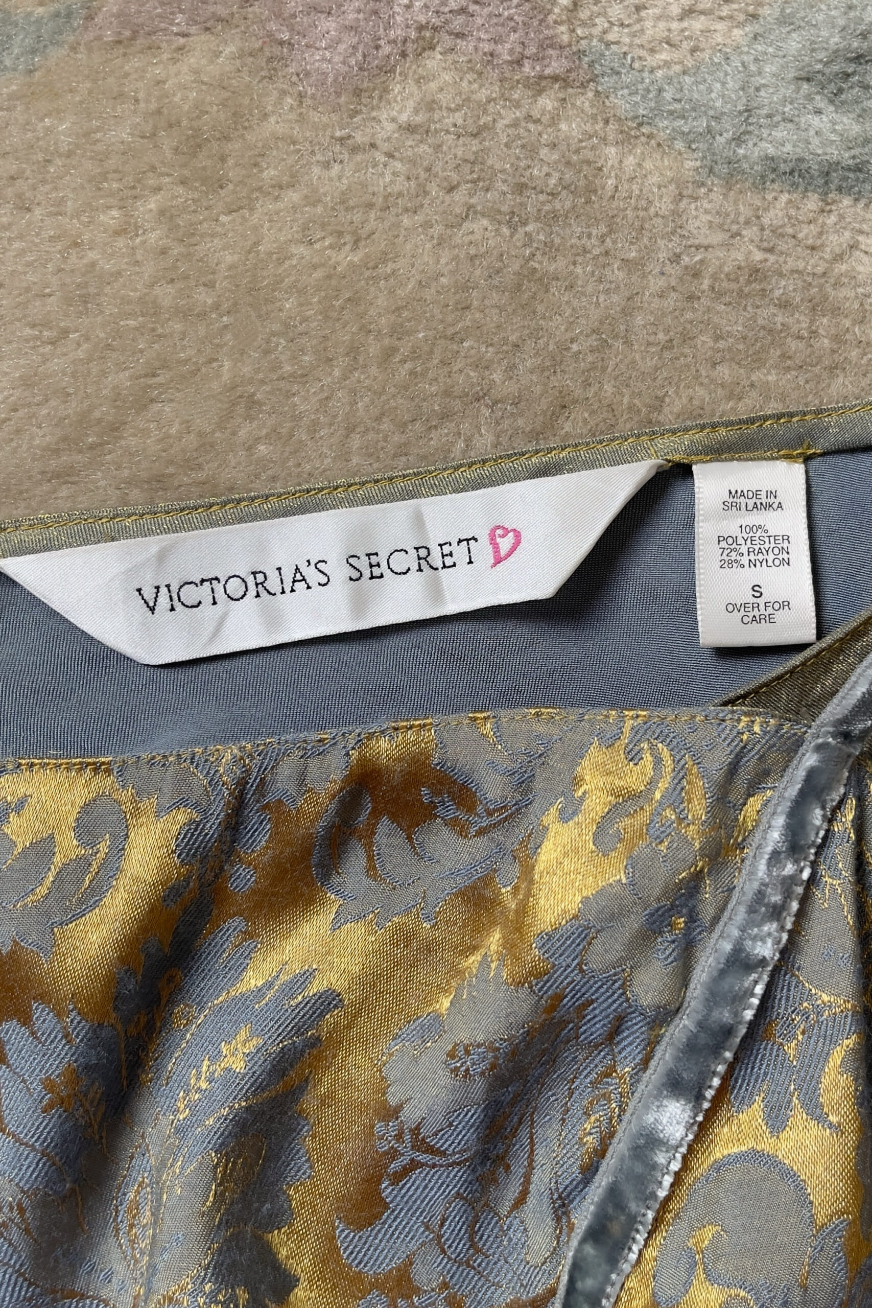 Vintage 1990s Jacquard Damask Camisole (S) - Image 8