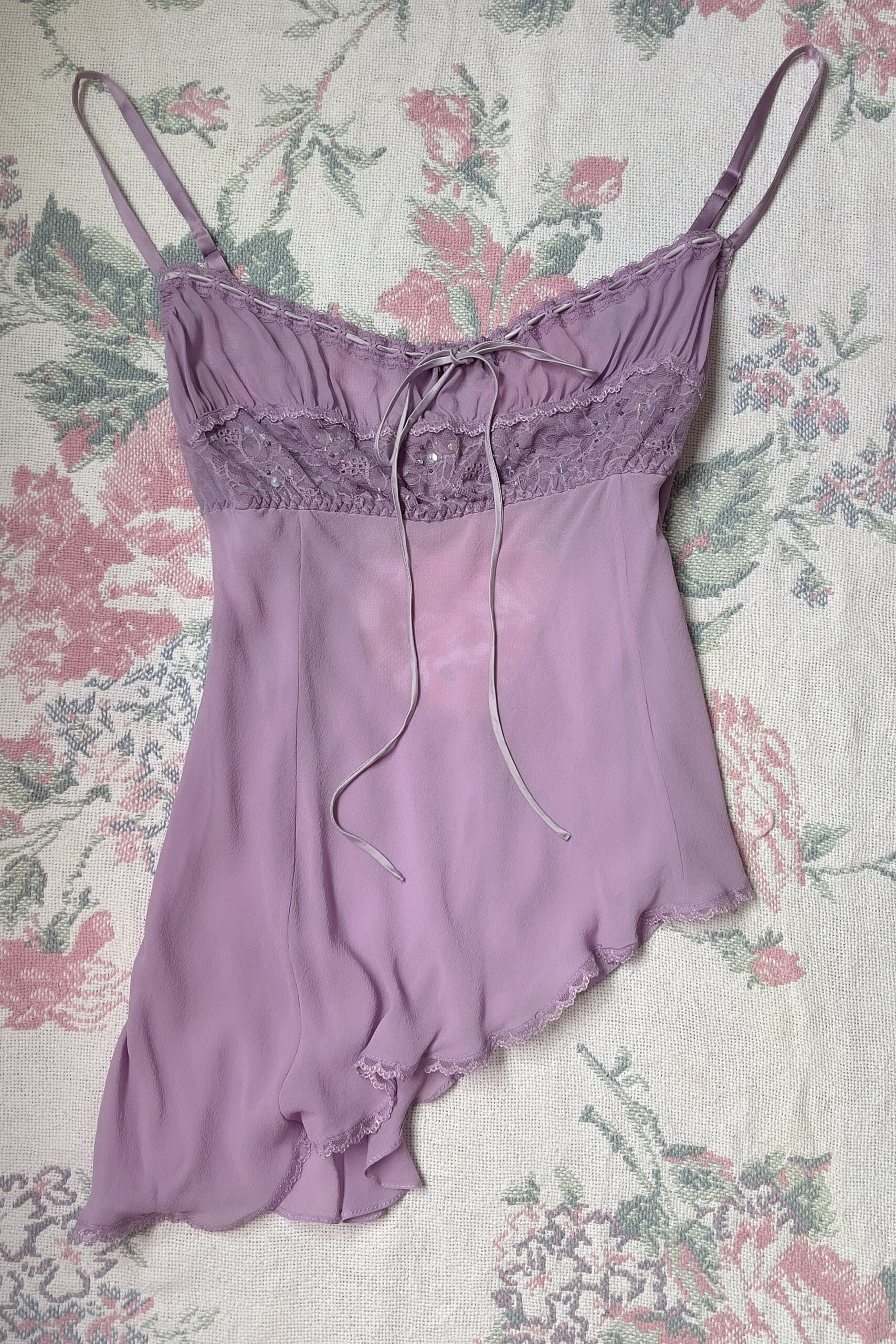 Vintage Lavender Silk Camisole (L) - Image 9
