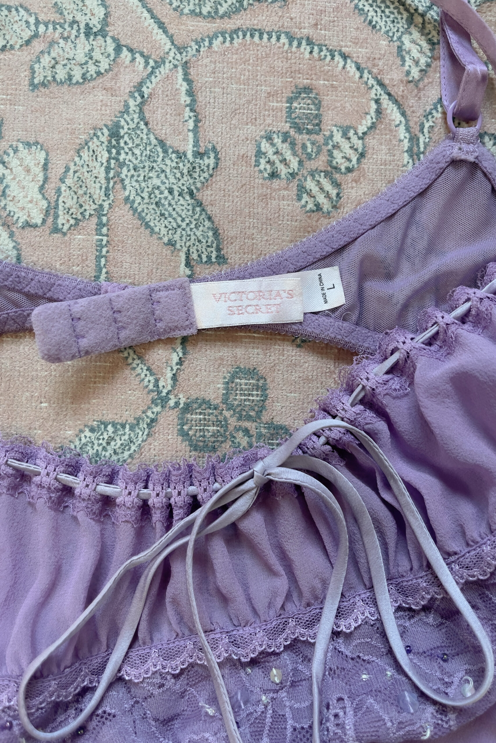 Vintage Lavender Silk Camisole (L) - Image 12