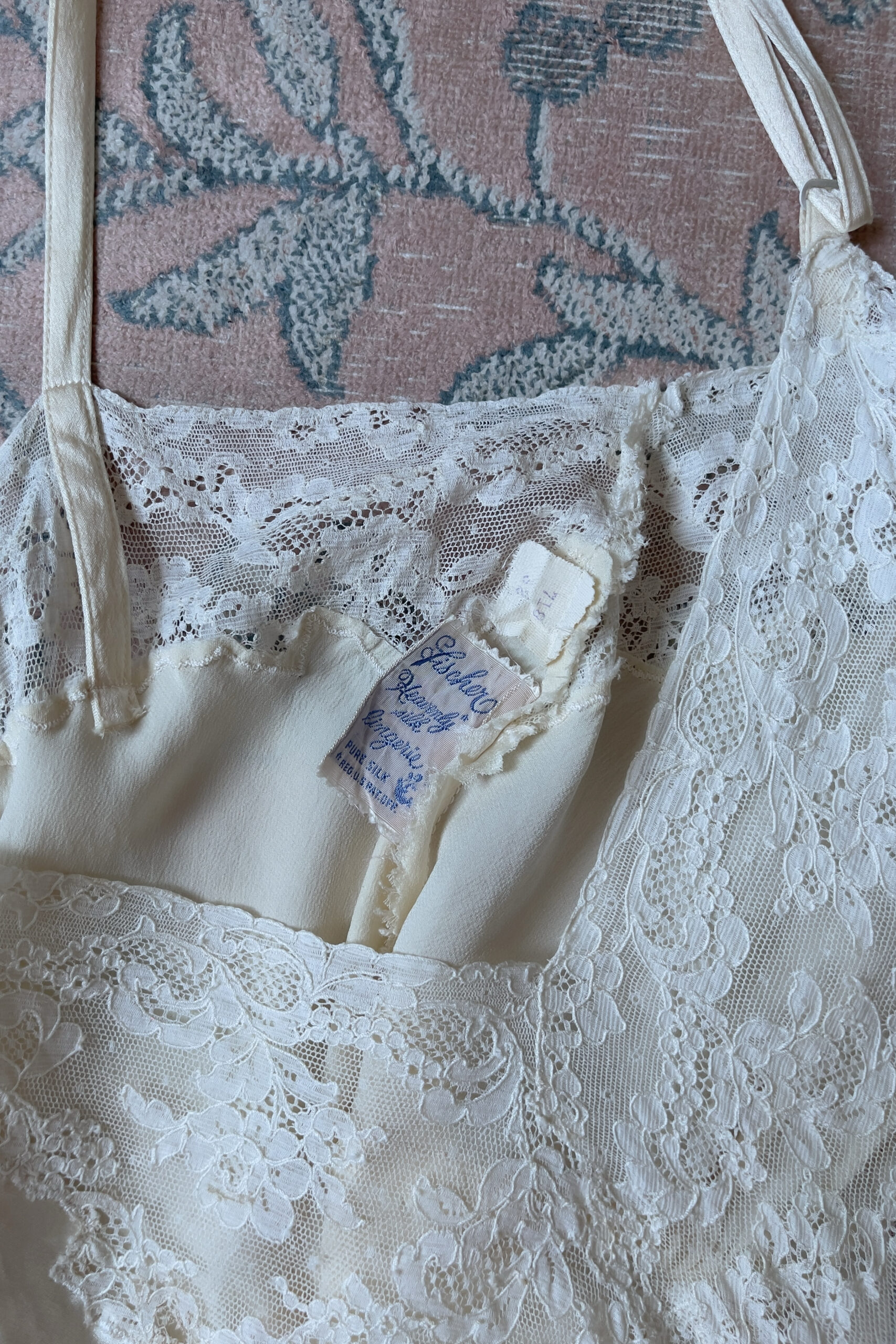 Vintage 1940s Ivory Silk Slip Dress (XS) - Image 15
