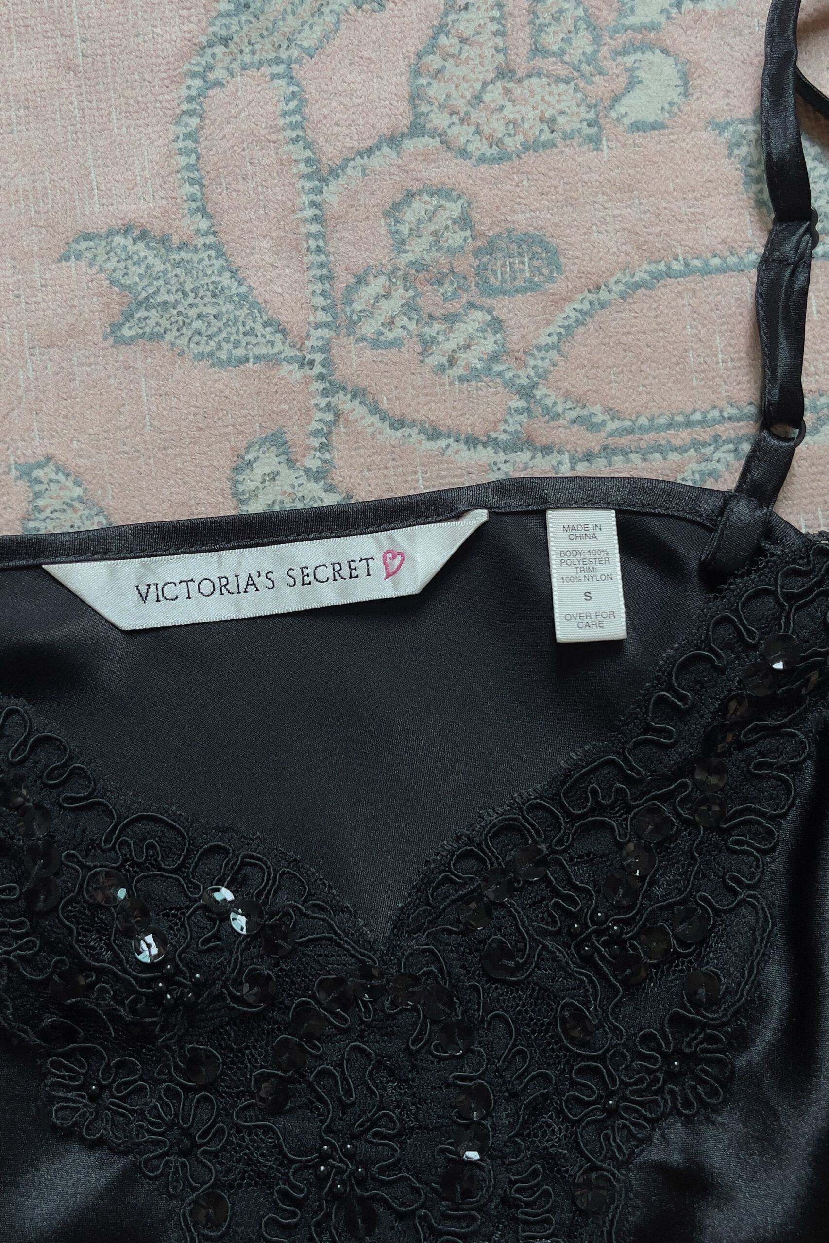 Vintage 1990s Black Satin Lace Bodysuit (S) - Image 10