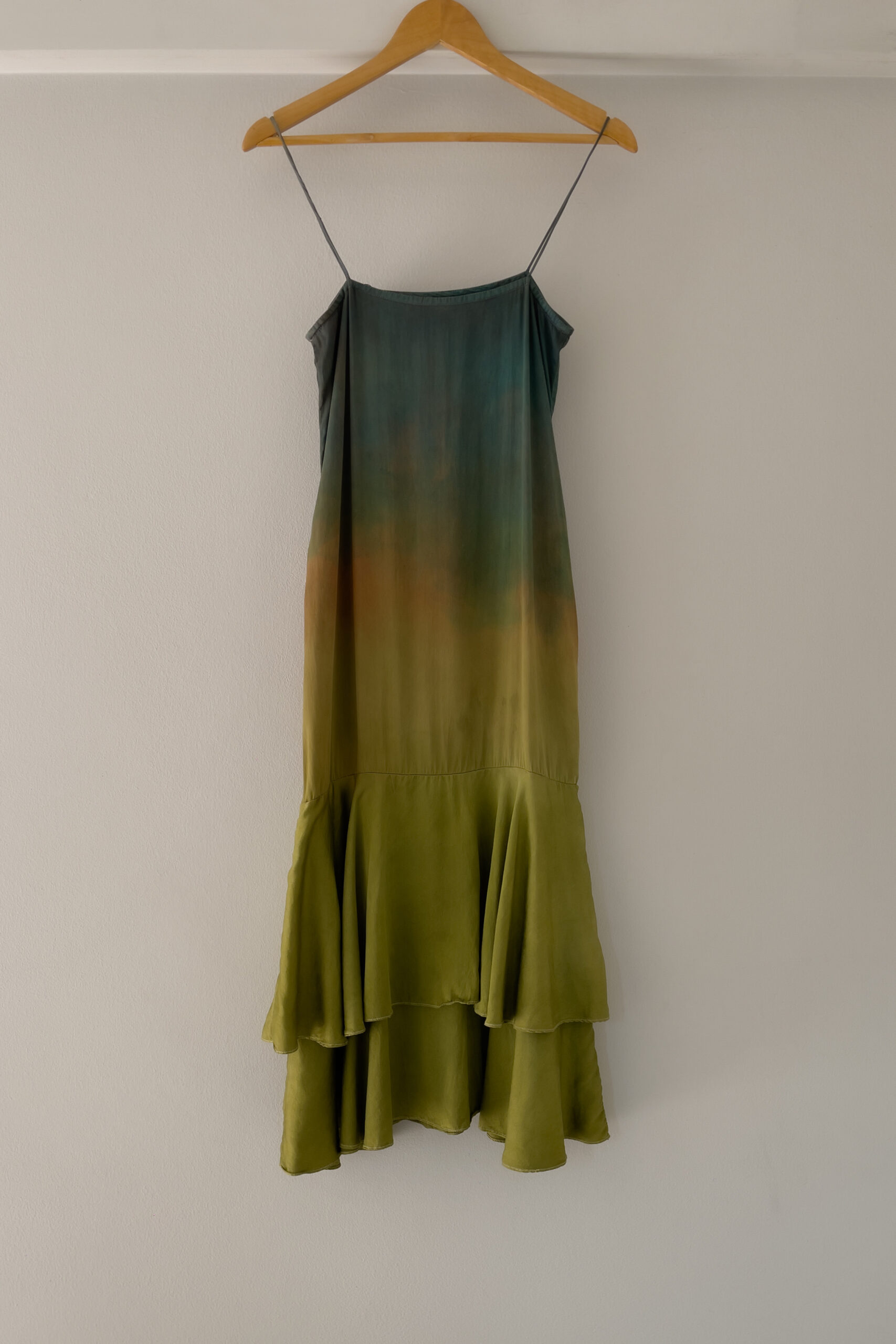 Vintage 1990s Hand-Dyed Ombré Silk Slip Dress (XXS–XS) - Image 14