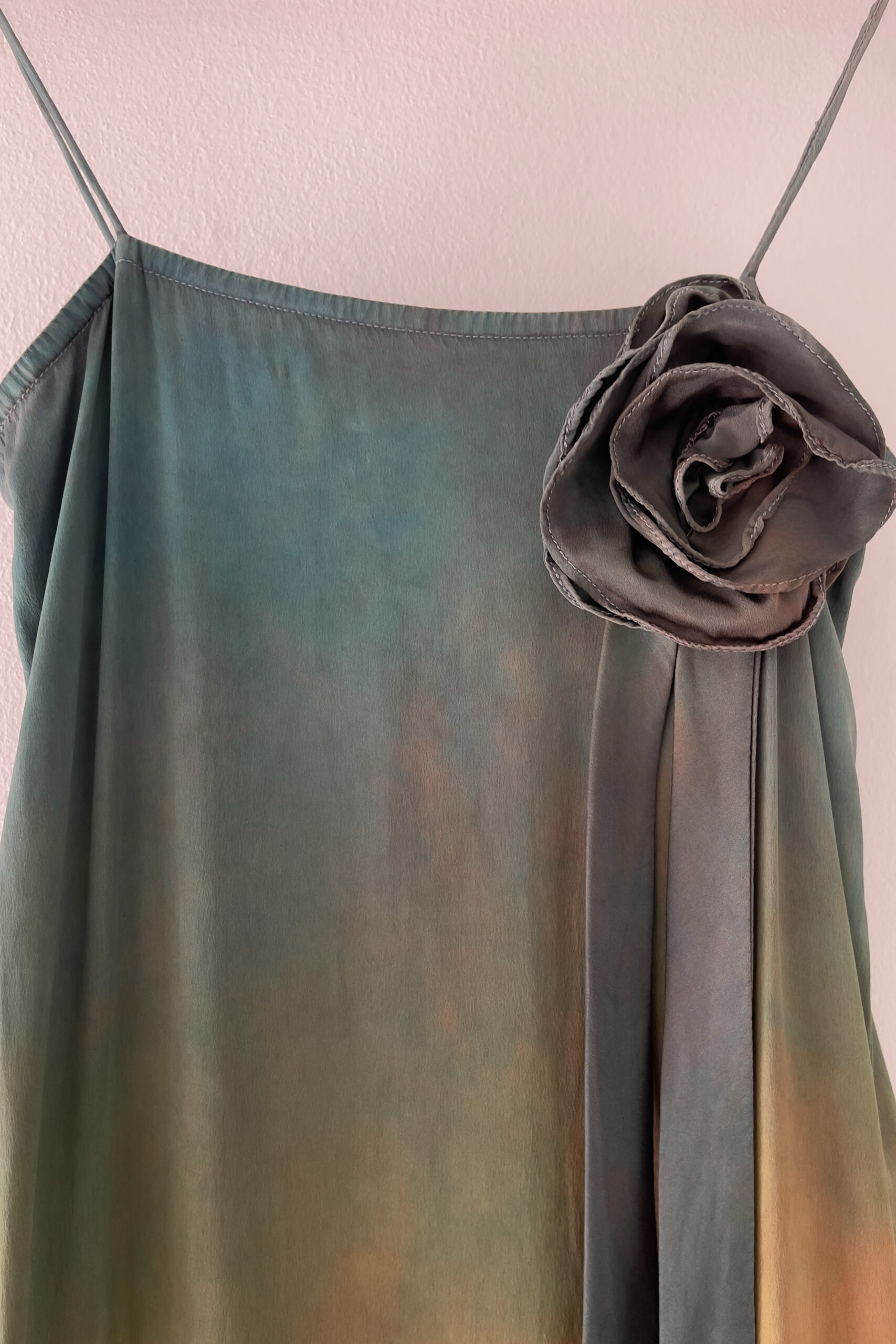 Vintage 1990s Hand-Dyed Ombré Silk Slip Dress (XXS–XS) - Image 13